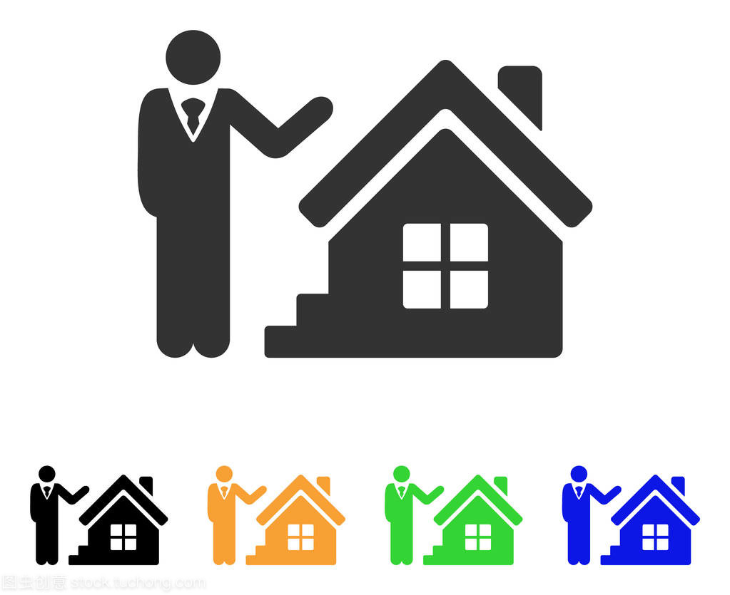 房地产代理与物业管理 图标视觉的精准表达